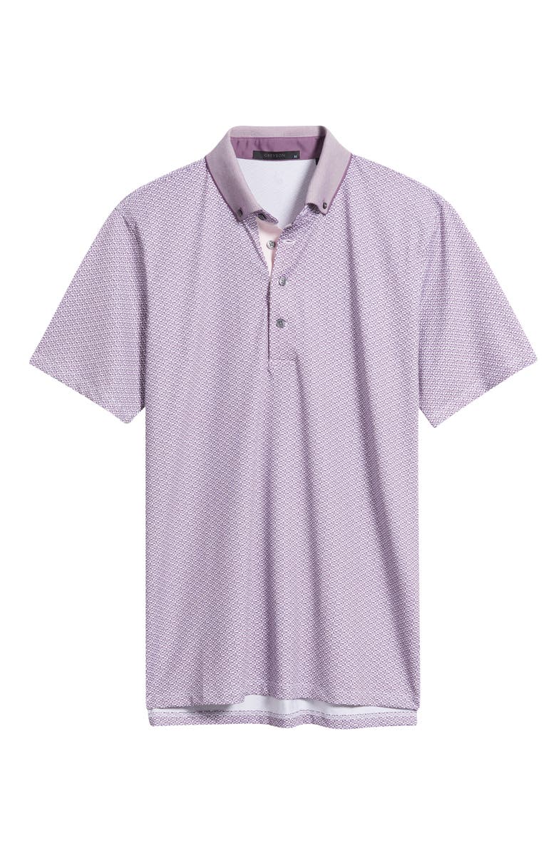 Greyson Guardian Geo Print Performance Button-Down Golf Polo, Main, color, 