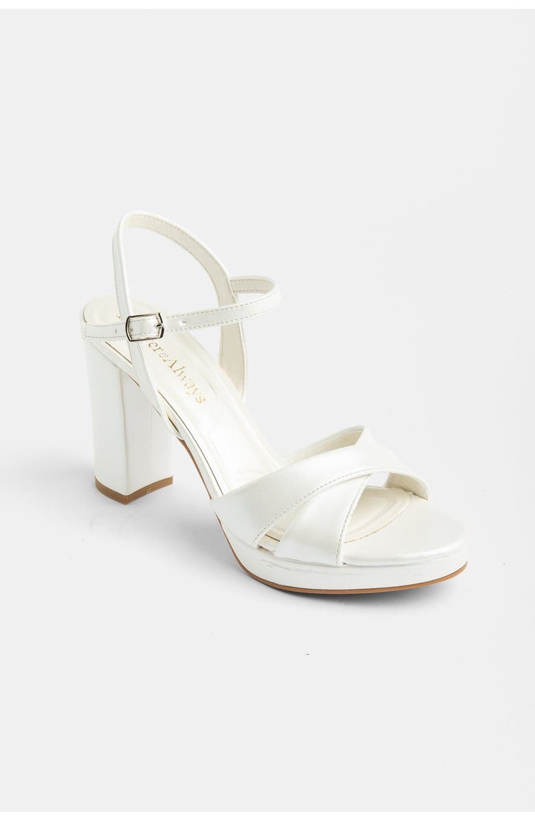 Forever & Always Shoes Setto Slingback Bridal High Heel Sandal, Main, color, Ivory