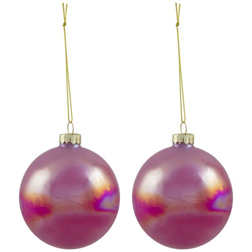 Northlight Shiny Glass Ball Christmas Ornaments In Multi