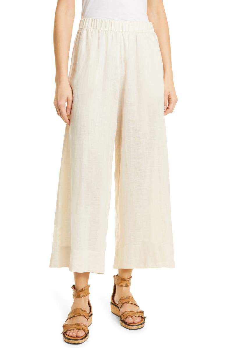 Max Mara Leisure Linen Trousers, Main, color, 