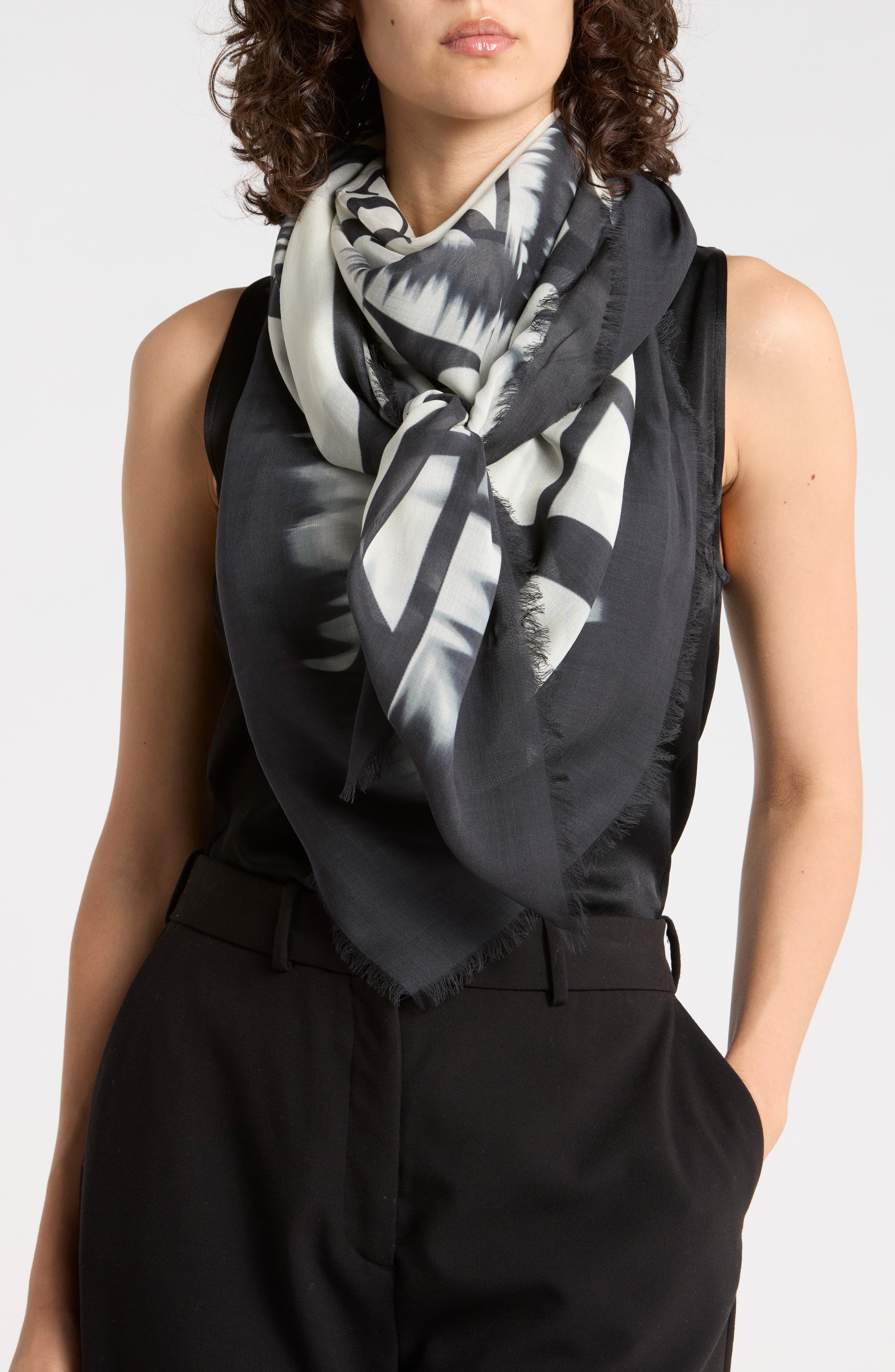Tie Dye Large Logo Scarf