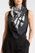 AllSaints Tie Dye Large Logo Scarf