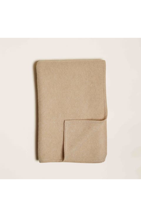 Cassie Cashmere Waffle Knit Baby Blanket