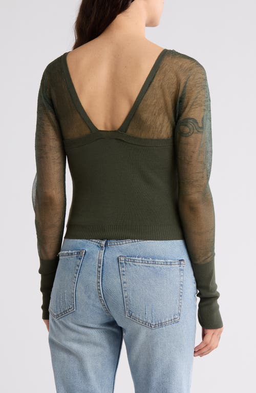 FREE PEOPLE FREE PEOPLE NIGHT AFTER NIGHT MESH TRIM TOP