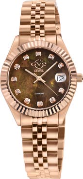 GV2 Naples Swiss Diamond Bracelet Watch, 34mm - 0.146ct.