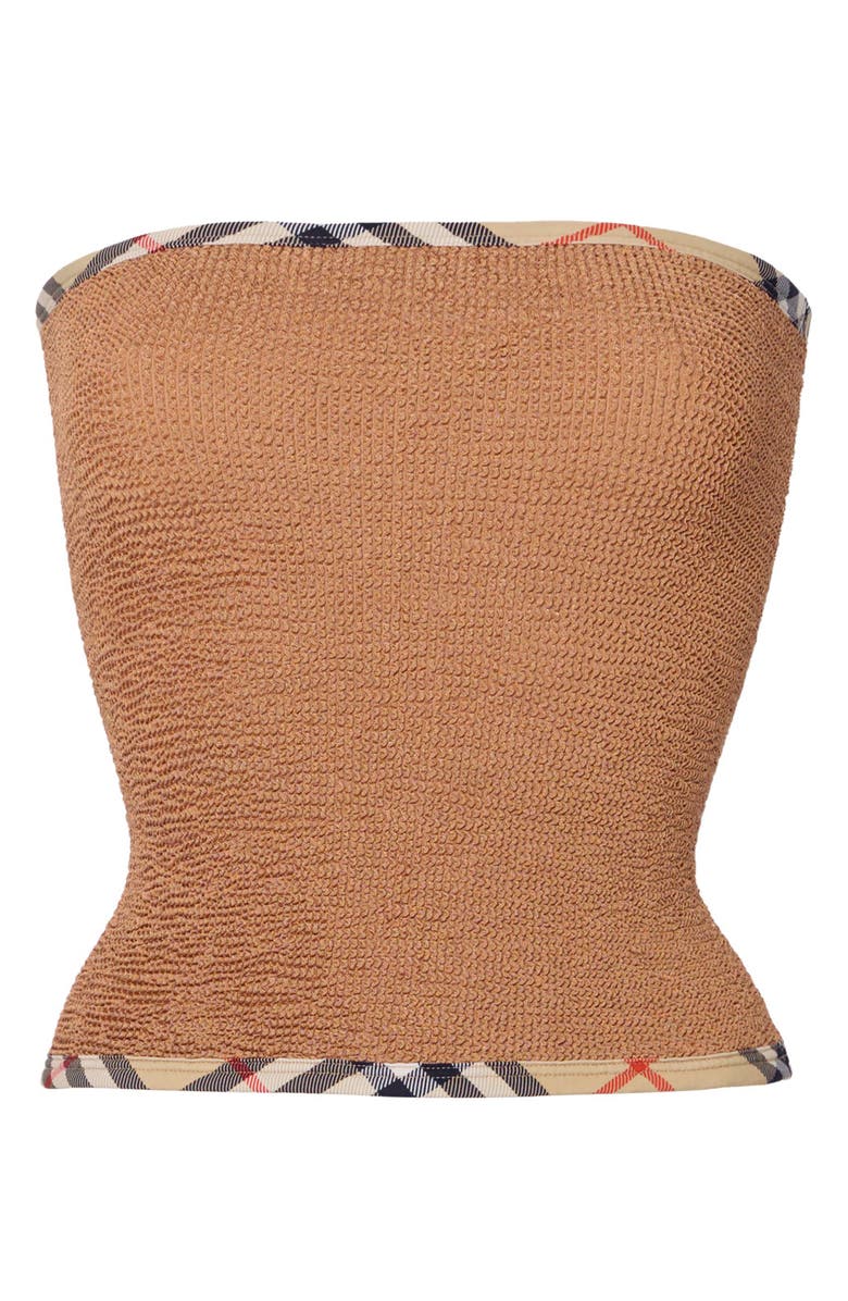 Burberry x Hunza G Devyn 2-in-1 Swim Skirt/Tube Top & Matching Scrunchie Set, Alternate, color, Metallic Cocoa