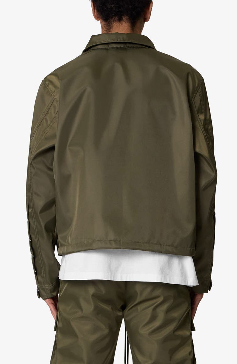 mnml Snap Cargo Work Jacket, Alternate, color, Olive