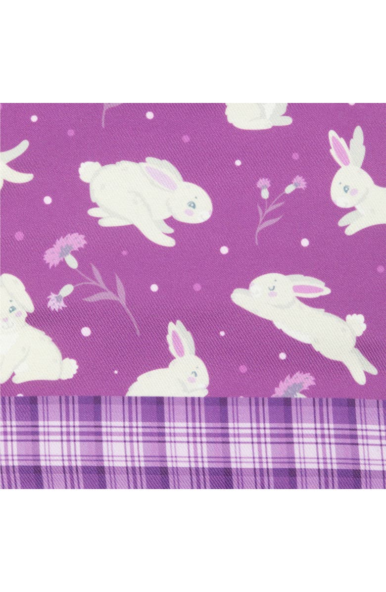 Northlight Hopping Bunnies Plaid Easter Kitchen Oven Mitts - 13.75" - Purple - Set of 2, Alternate, color, Purple