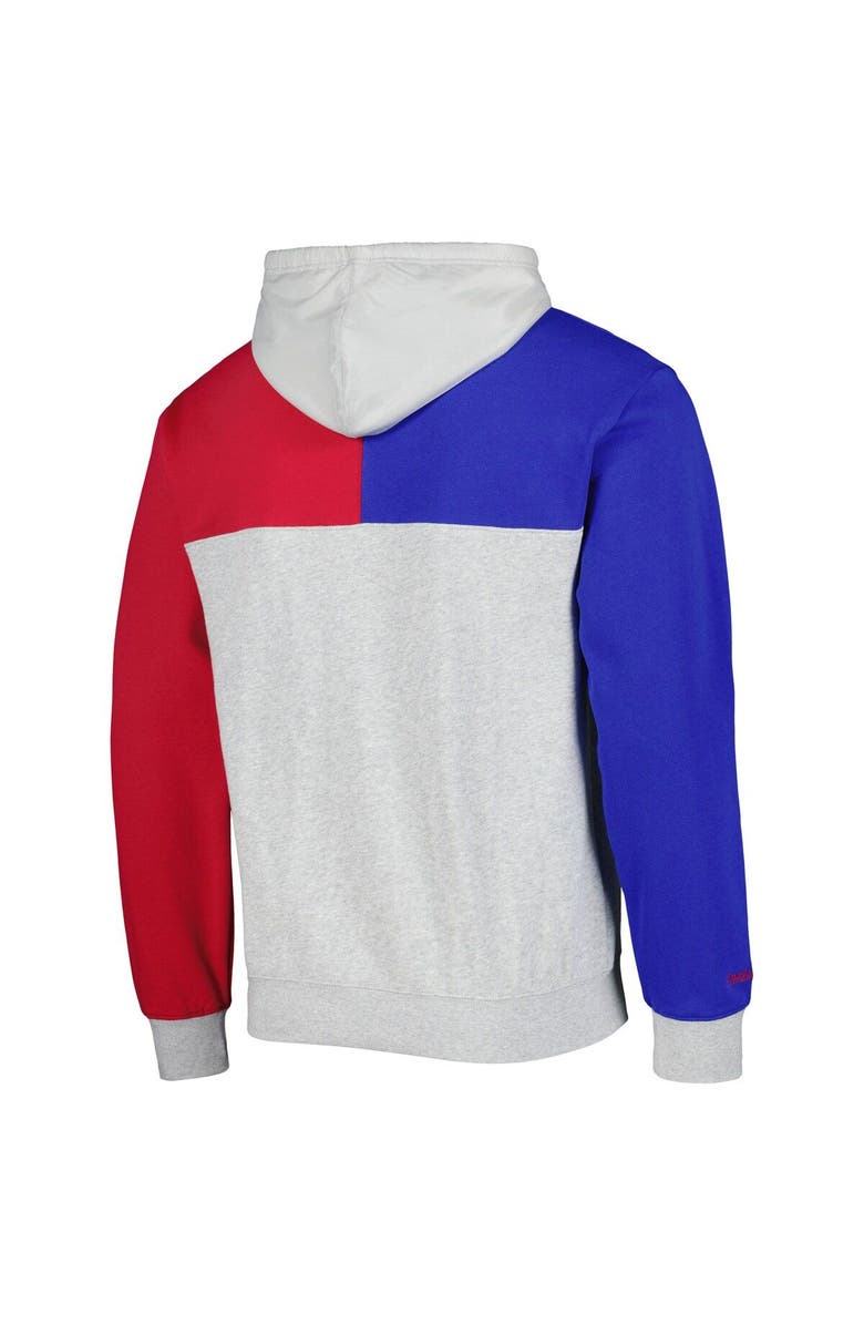 Mitchell & Ness Men's Mitchell & Ness Heather Gray Philadelphia 76ers Tie-Breaker Pullover Hoodie, Alternate, color, Heather Gray