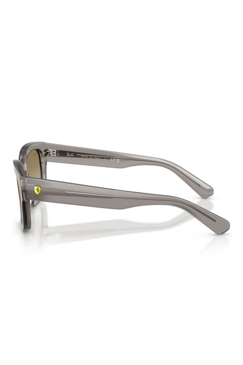 53mm Ferrari Gradient Square Sunglasses, Alternate, color, TRANSPARENT GREY / CLEAR