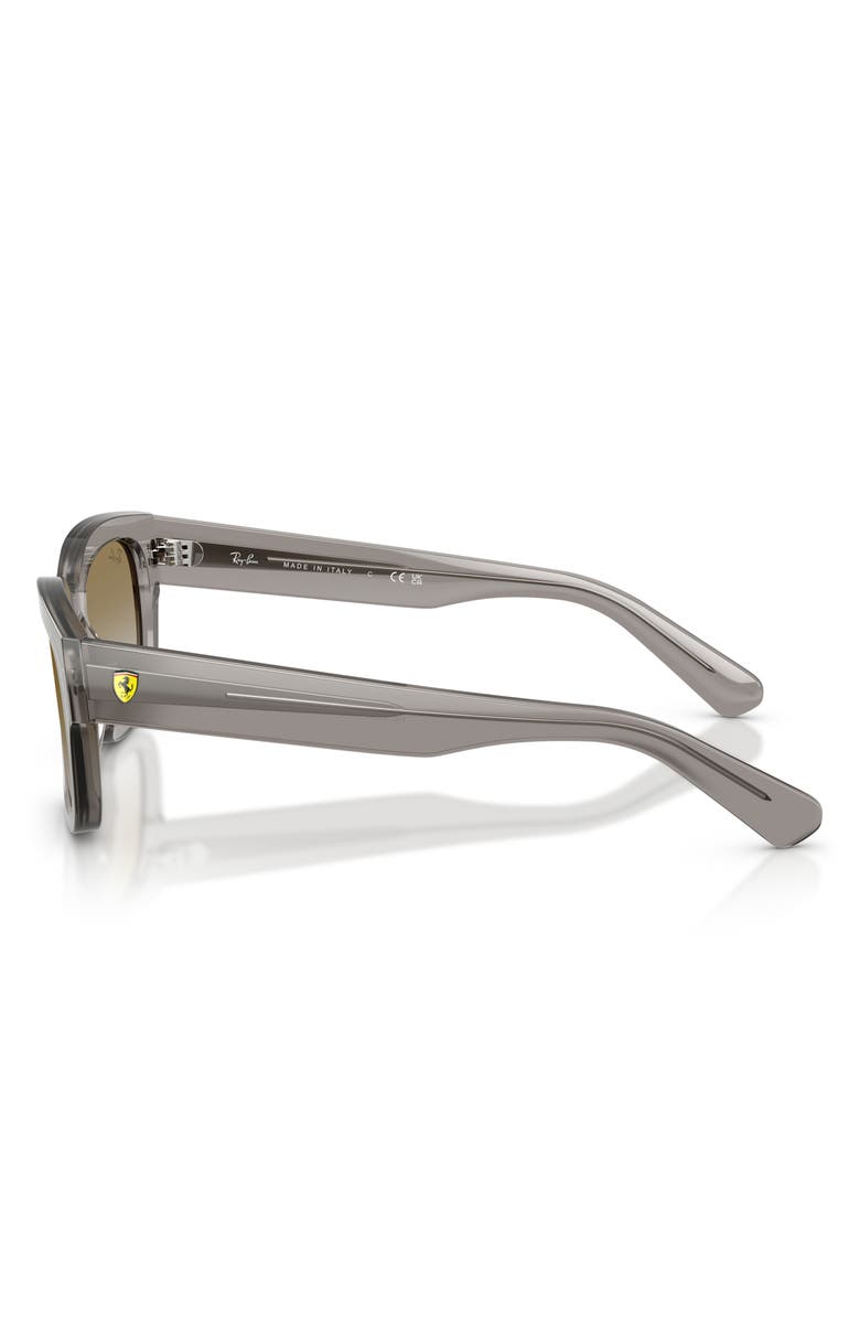 Ray-Ban 53mm Ferrari Gradient Square Sunglasses, Alternate, color, Transparent Grey / Clear