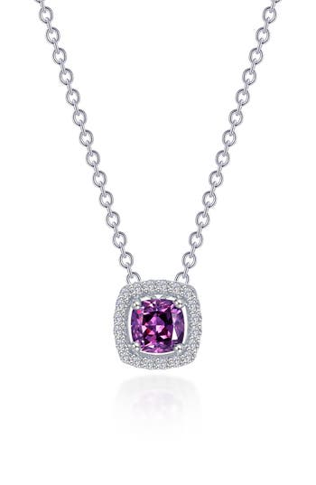 Lafonn Cushion Halo Pendant Necklace