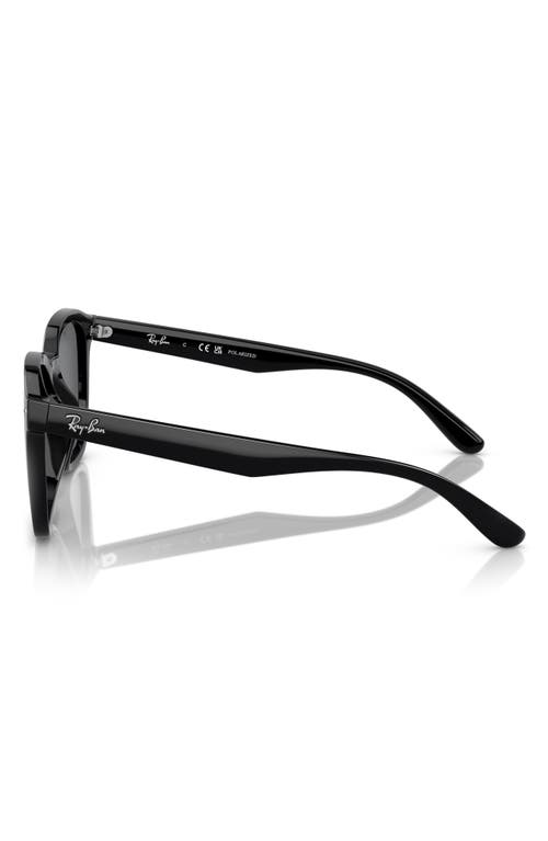 Ray Ban Ray-ban 66mm Polarized Oversize Square Sunglasses In Black