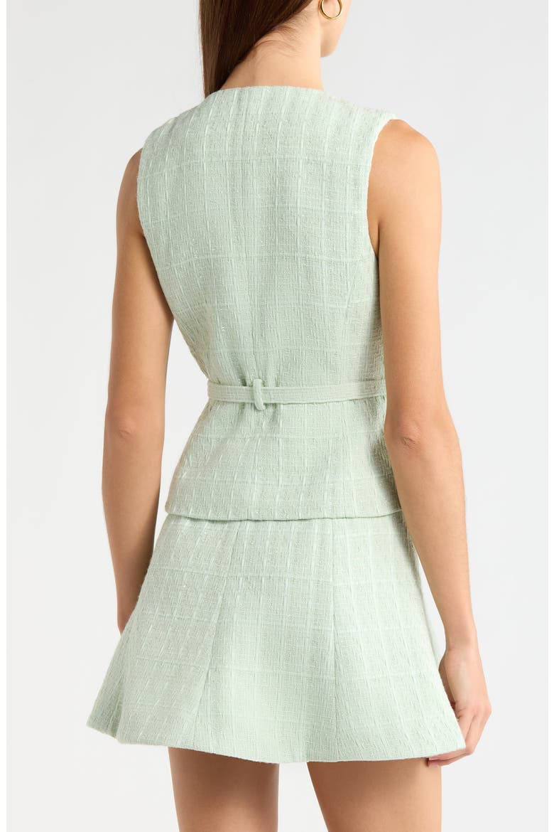 Kelson Belted Tweed Vest, Alternate, color, MINT