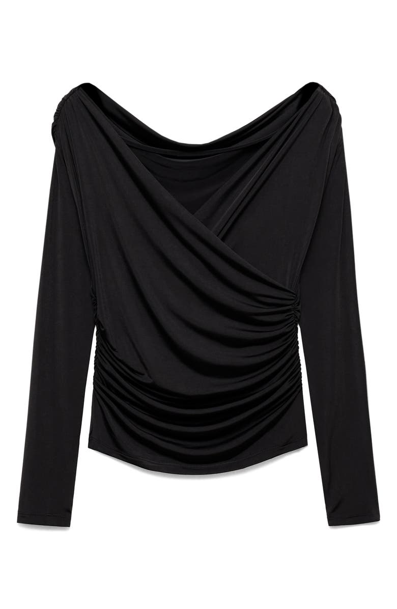 MANGO Crossover Long Sleeve Top, Alternate, color, 