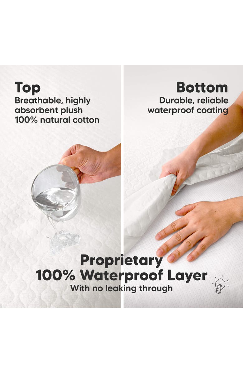 KeaBabies 1-Pack Mavy Protect+ Waterproof Twin XL Mattress Protectors, Alternate, color, Soft White