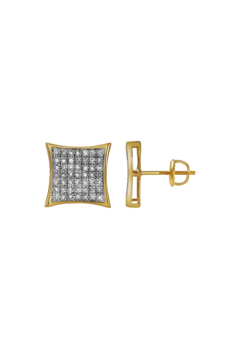 Garoa 10K Yellow Gold Diamond Unisex Earrings - 0.35 Cts, Alternate, color, 10K Yellow Gold