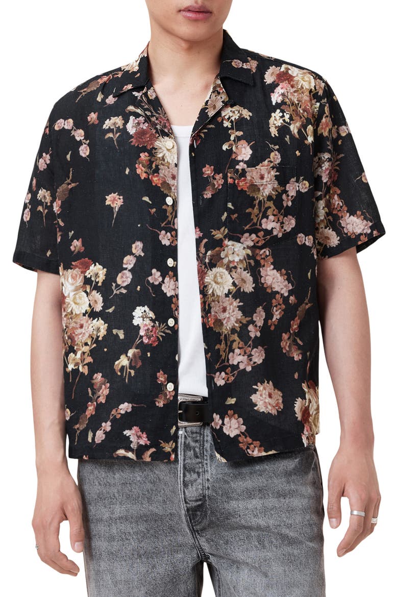 Armada Camp Shirt, Main, color, JET BLACK