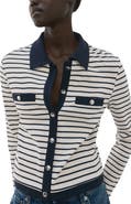MANGO Stripe Cotton Cardigan