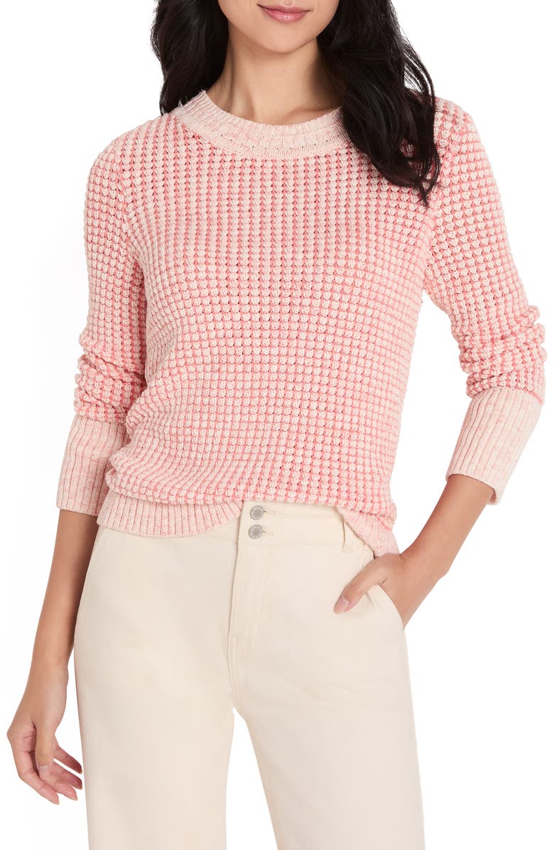 NIC+ZOE Color Spray Cotton Blend Sweater, Main, color, Pink Multi