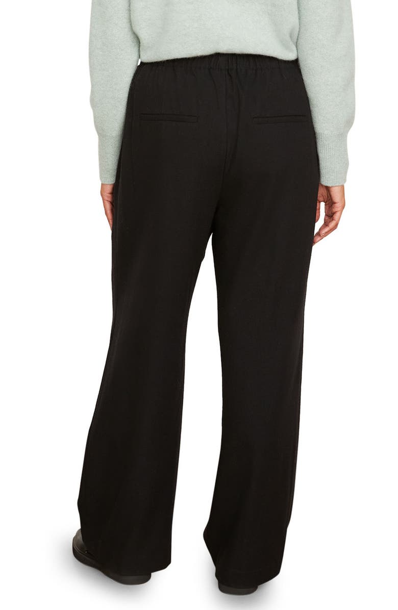 Vince Flannel Easy Pull-On Pants, Alternate, color, Black