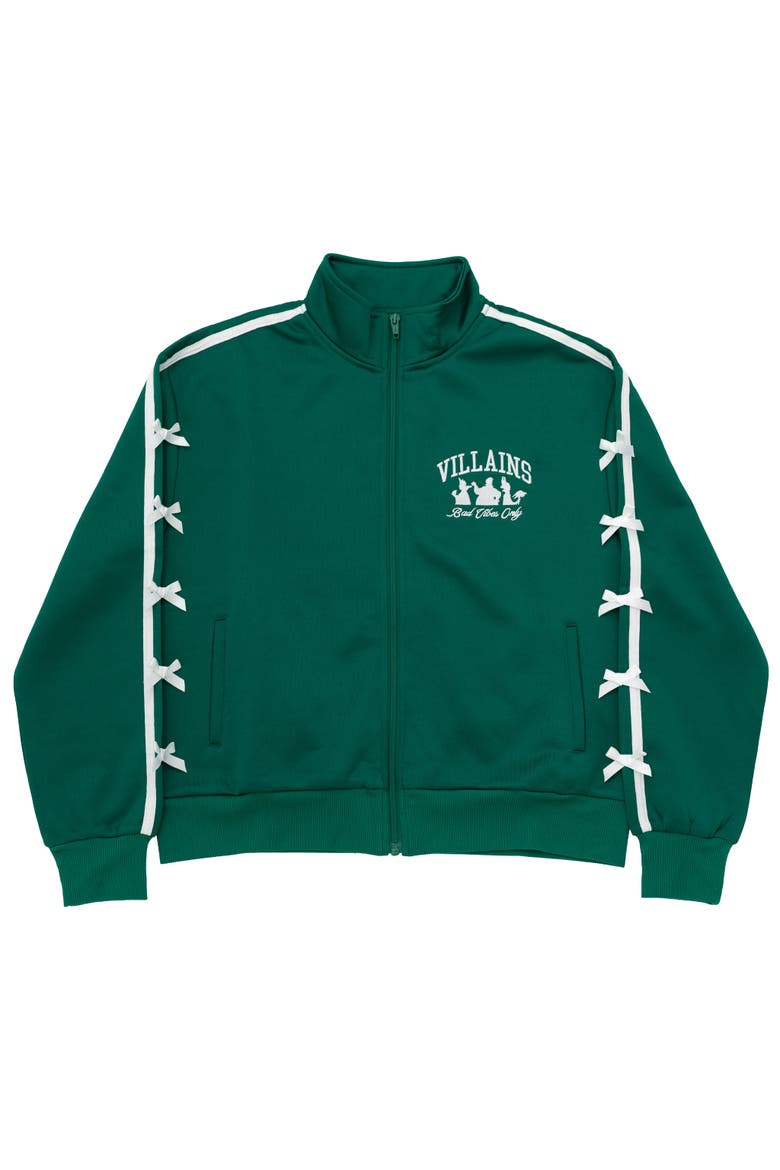 Princess Athletic Zip-Up Track Jacket, Main, color, Green Disney Villains