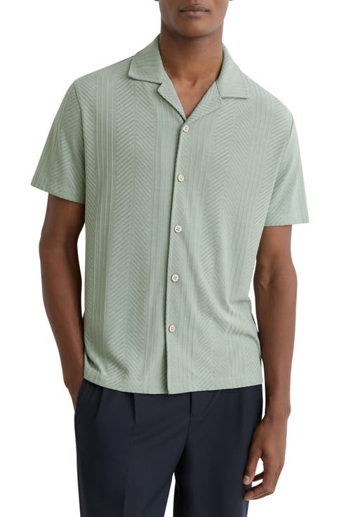 Frederick Textured Stripe Camp Shirt