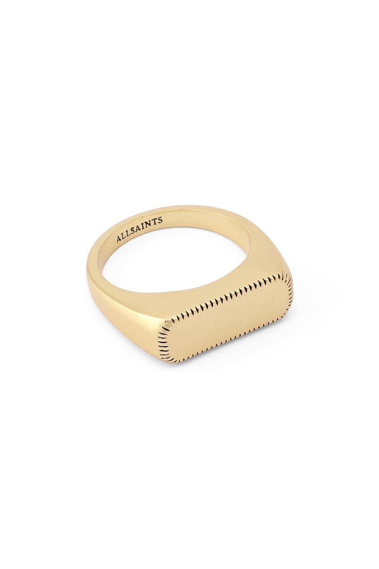 Smooth Signet Ring, Alternate, color, VINTAGE GOLD