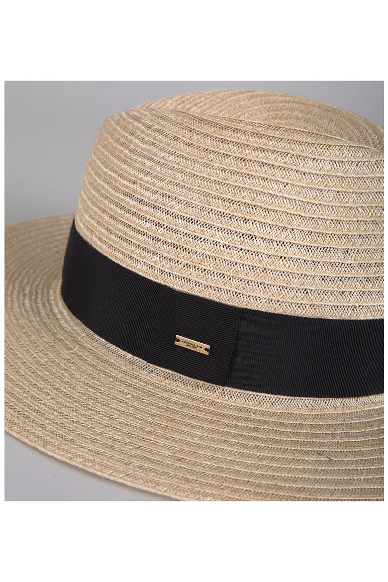 Courtney Packable Straw Fedora, Alternate, color, NATURAL