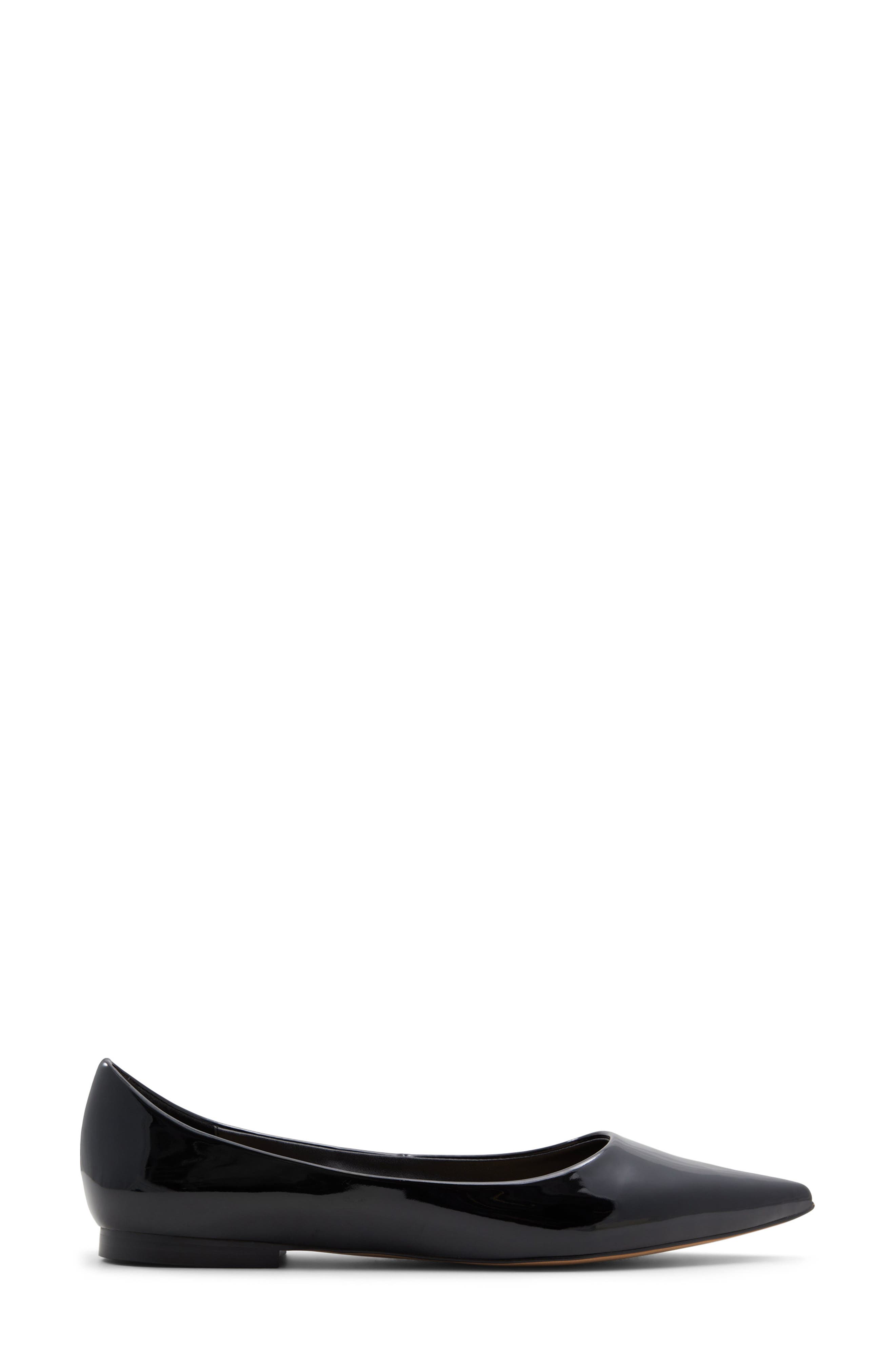 ALDO Stessy Pointed Toe Flat, Alternate, color, Black