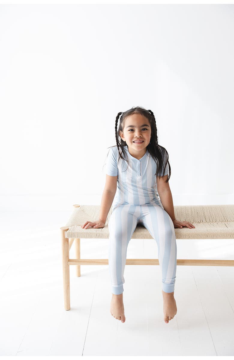 Charlie Lou Baby<sup>®</sup> Little Kid's Cotton Candy Stripes Pajama Set, Alternate, color, Blue