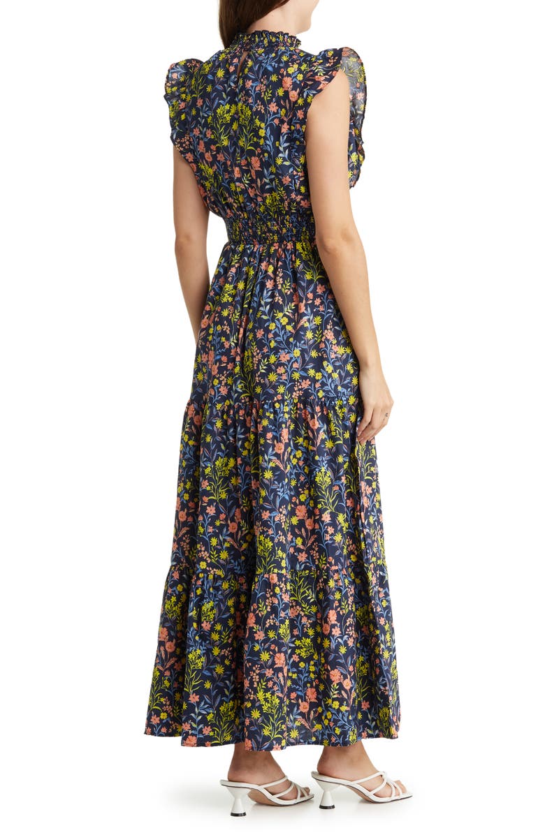 MELLODAY Mock Neck Tiered Maxi Dress, Alternate, color,