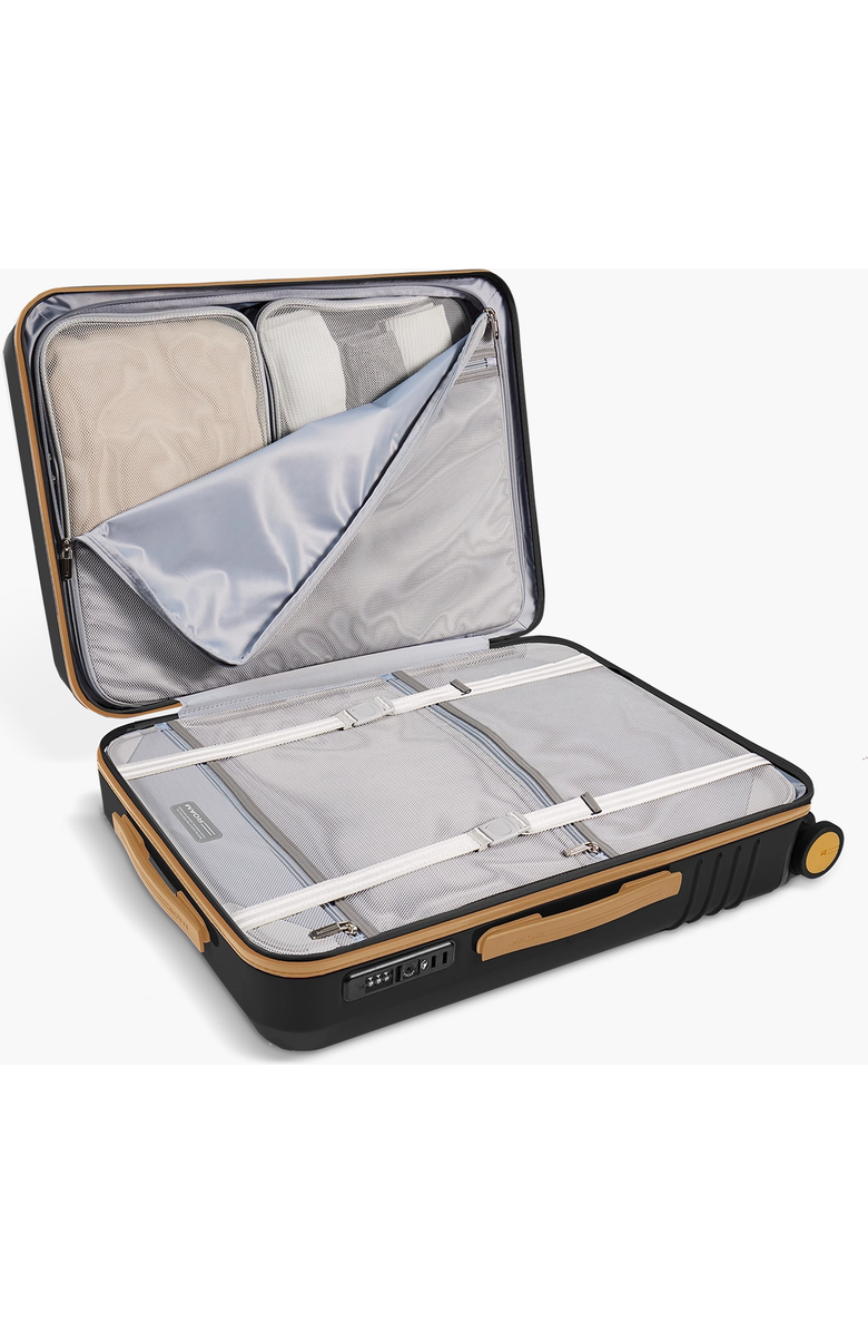 ROAM Luggage Check-In Expandable Luggage, Alternate, color, Black Gloss / Tan Trim