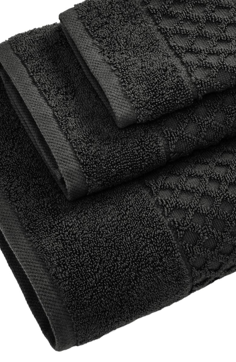 Woven & Weft Diamond 2-Pack Bath Towel Set, Alternate, color, Midnight