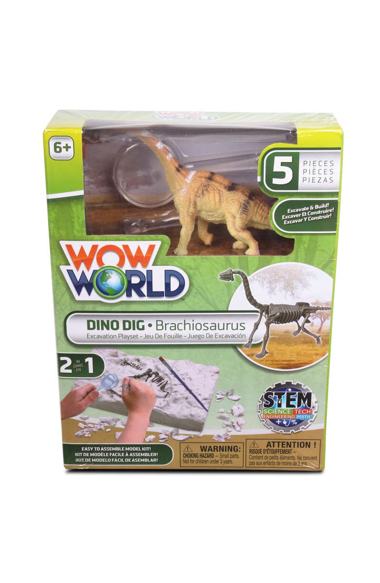 WowWorld Dino Dig Brachiosaurus Skeleton Excavation Kit, Ages 6+, Main, color,