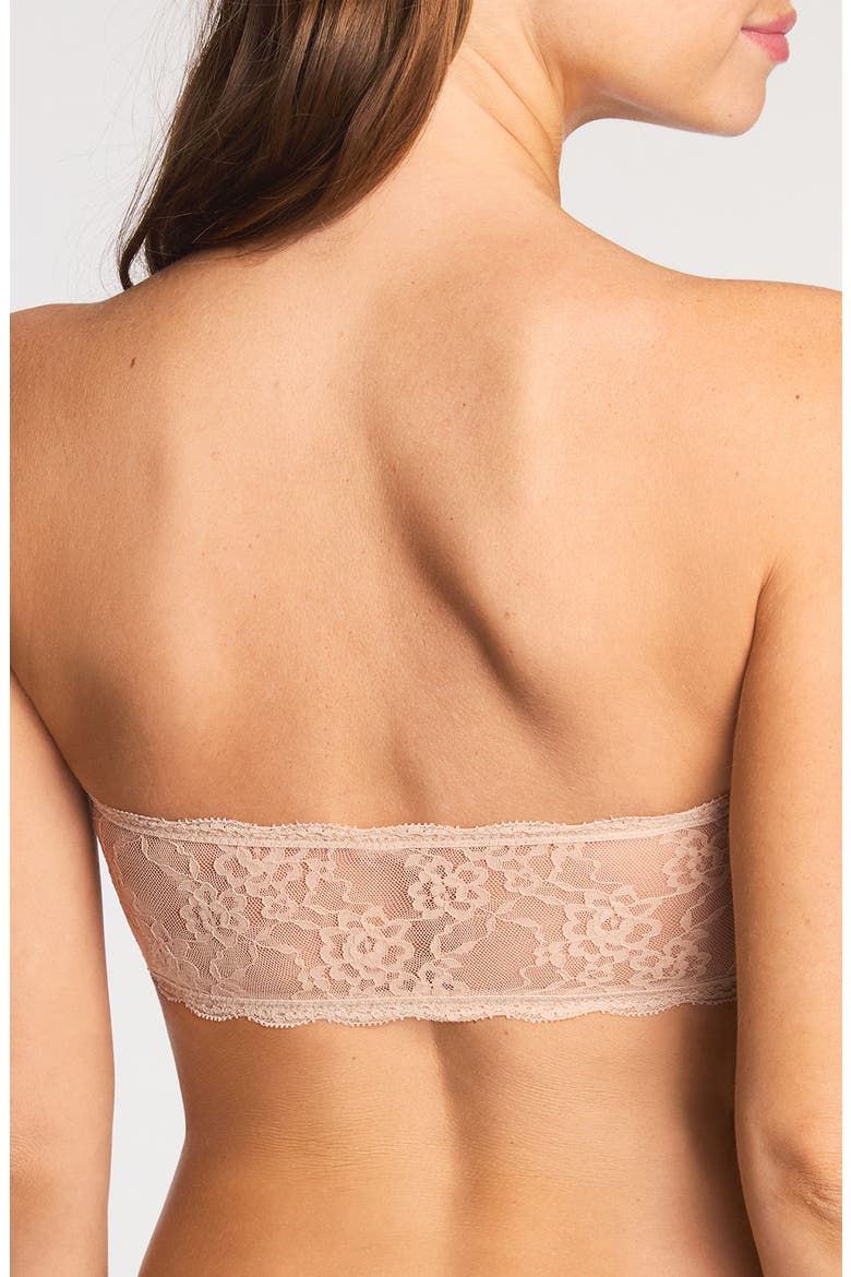 Effortlessly Strapless Lace Bandeau Bra, Alternate, color, AU NATURAL