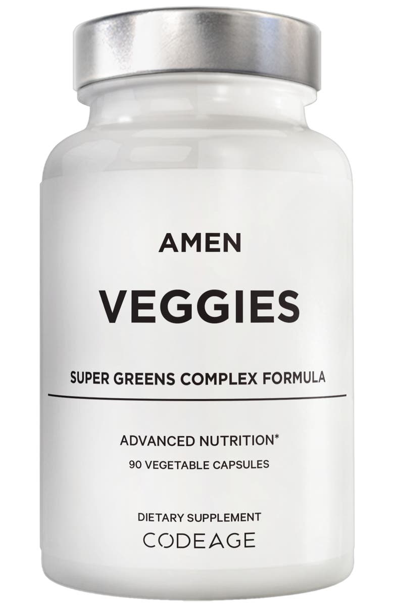 Codeage Amen Veggies Daily Vitamins & Minerals Supplement, Main, color, White
