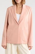 Longchamp Peak Lapel Wool Blend Blazer