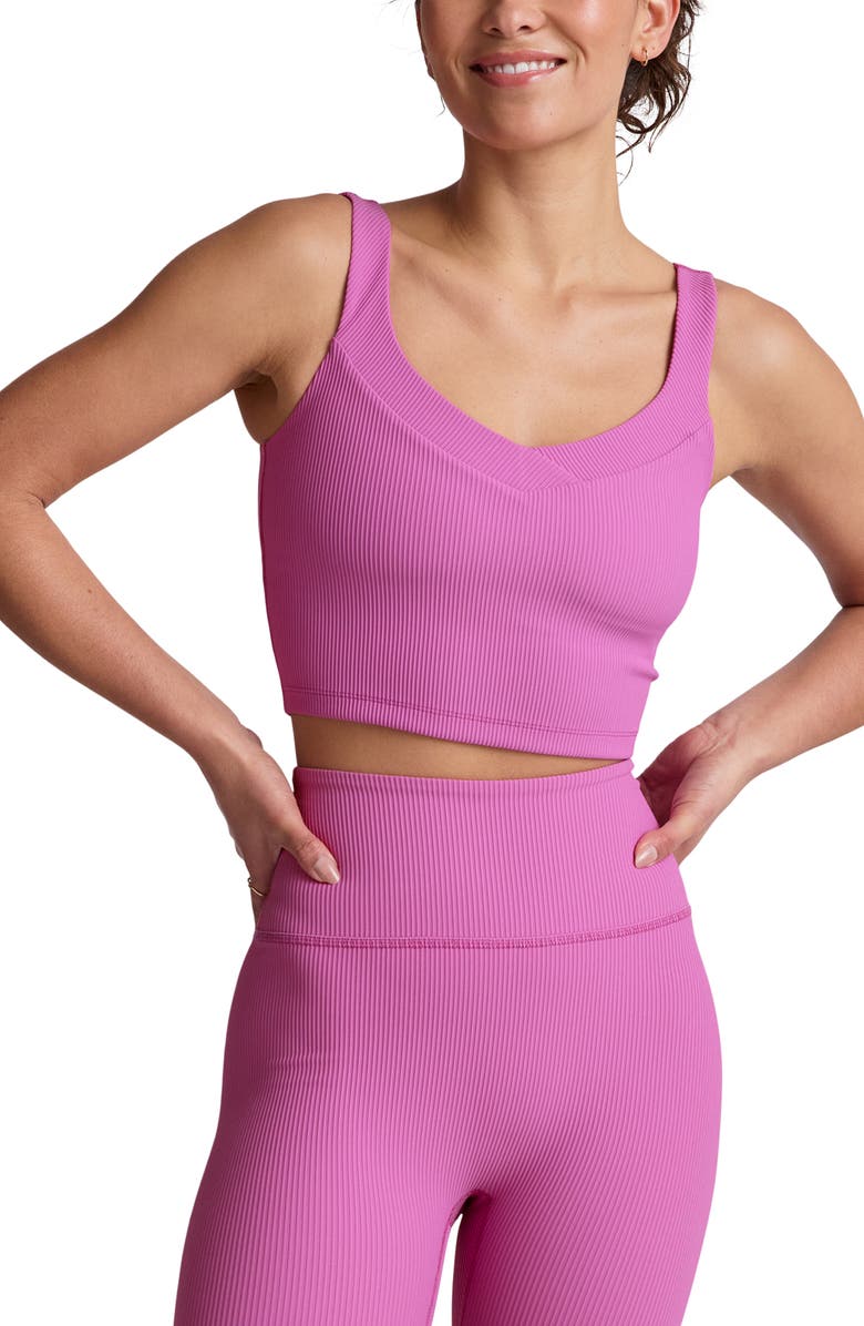 Beyond Yoga Impulse Rib Crop Tank, Alternate, color, Sunset Violet