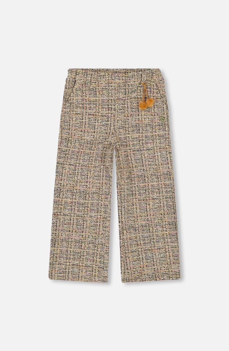 Deux par Deux Tweed Flare Pants, Main, color, Beige And Black