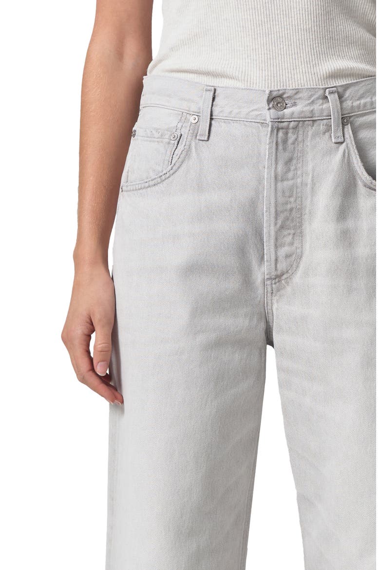 Gaucho High Waist Wide Leg Organic Cotton Jeans, Alternate, color, COMET