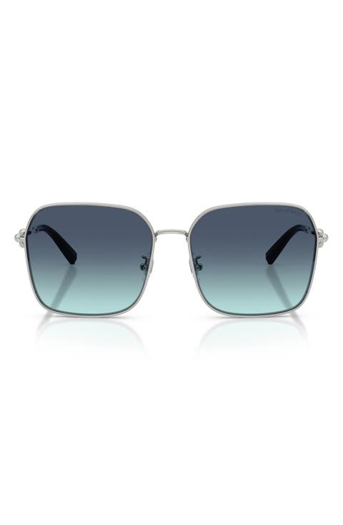 60mm Gradient Square Sunglasses