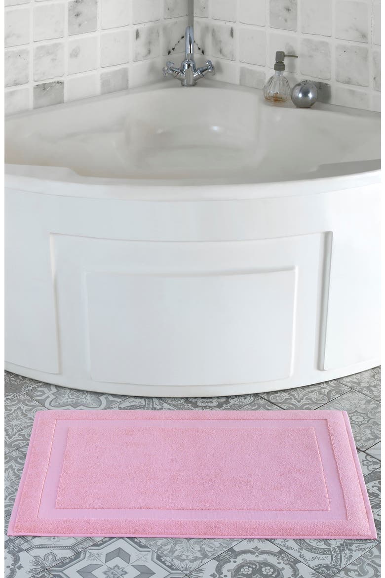 Solid Signature Cotton Bath Mat, Alternate, color, PINK