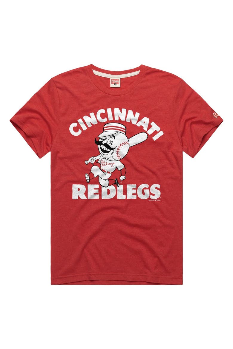 Men's Homage Red Cincinnati Reds Tri-Blend Hyperlocal T-Shirt, Main, color, Red