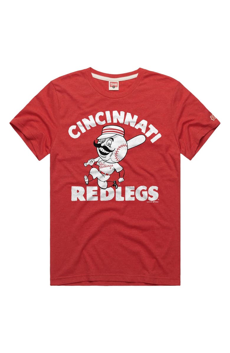 Homage Men's Homage Red Cincinnati Reds Tri-Blend Hyperlocal T-Shirt, Main, color, Red