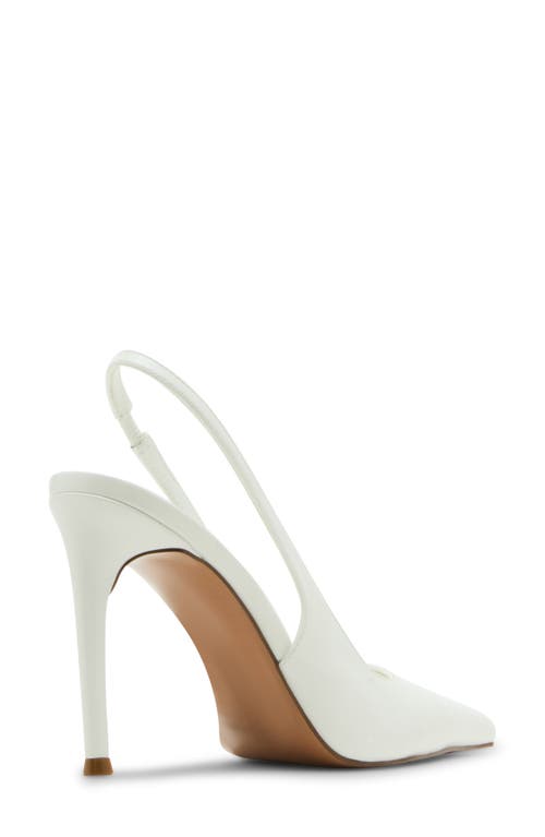 Steve Madden Reyes Pointed Toe Slingback Sandal In White Box