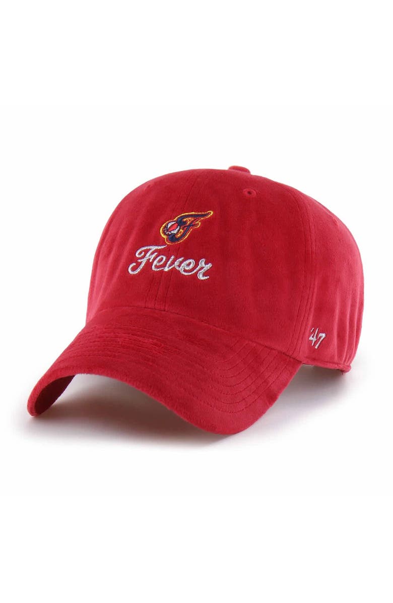 '47 Unisex '47  Red Indiana Fever Spirited Velour Clean Up Adjustable Hat, Main, color, Red
