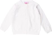 RuffleButts Girls Lightweight Pointelle Cardigan