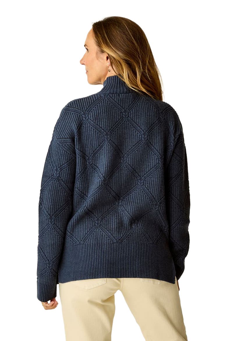 Woodward Allover Sweater, Alternate, color, Navy Heather