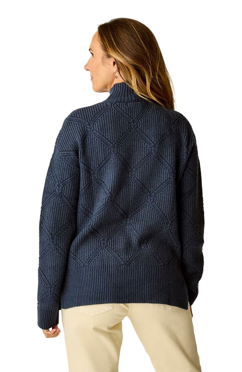 Carve Designs Woodward Allover Sweater, Alternate, color, Navy Heather